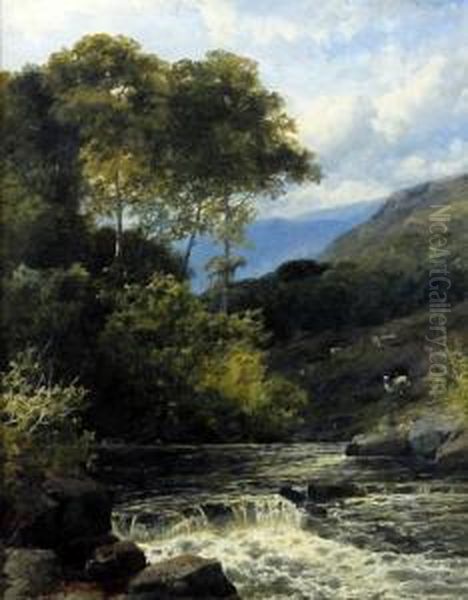 On The Dee - North Wales Oil Painting by John Brandon Smith