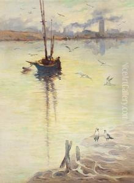 Inner Harbor Oil Painting by John Christopher Smith