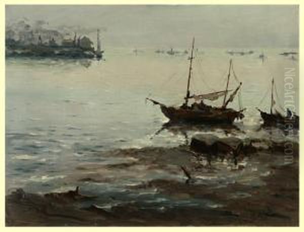 Monterey Bay Oil Painting by John Christopher Smith