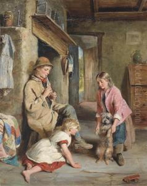 Playtime Oil Painting by John Wells Smith