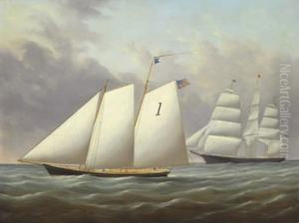 The American Merchantman Calliance Hove-to To Take On A Pilot, The New York Pilot Cutter 