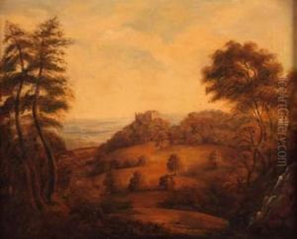 Belvoir Castle Oil Painting by Joseph Clarendon Smith