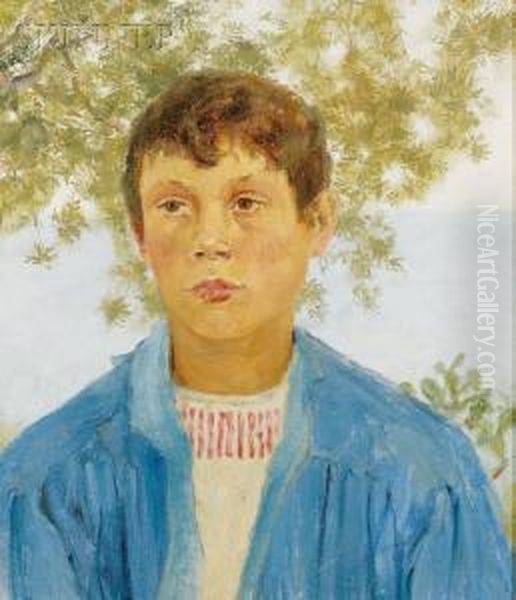 Breton Boy Oil Painting by Joseph Lindon Smith