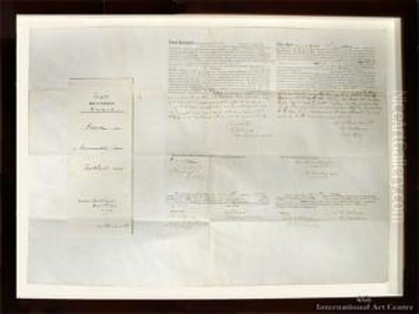 Deed Of Conveyance In English And Maori Oil Painting by Percy John D. Smith