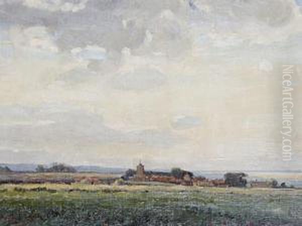 Norfolk Landscape Oil Painting by Phillip J Smith