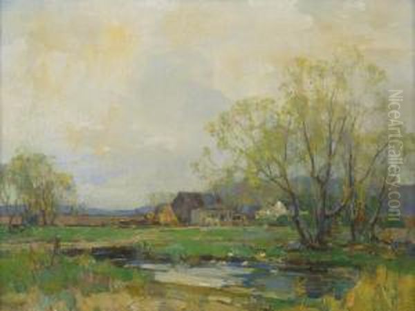 Spring Time Oil Painting by Walter Granville-Smith