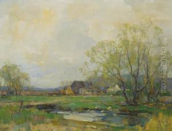 Spring Time Oil Painting by Walter Granville-Smith