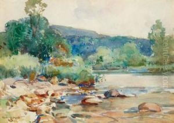 The Bend Pool Oil Painting by Walter Granville-Smith