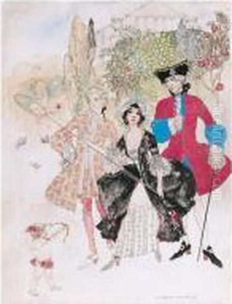 The Suitors Oil Painting by Dorothy Carleton Smyth