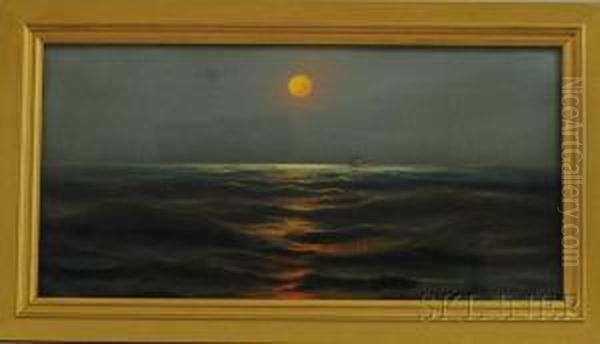 Calm Seas At Twilight Oil Painting by Eugene Leslie Smythe