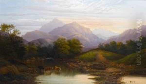 Evening Moel Siabod Oil Painting by Eugene Leslie Smythe