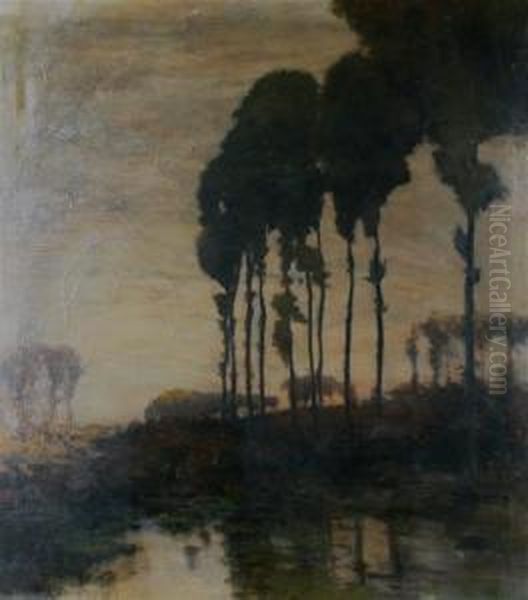 Cypress Oil Painting by Eugene Leslie Smythe