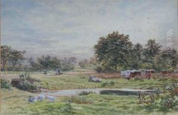 Pastoral View With Grazing Cattle Oil Painting by Martin Snape