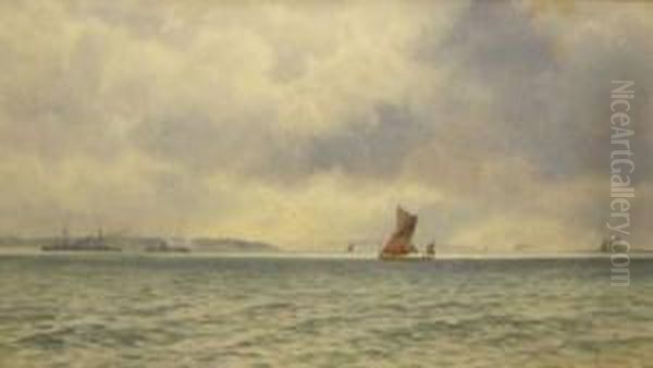 Shipping Off The South Coast Oil Painting by Martin Snape