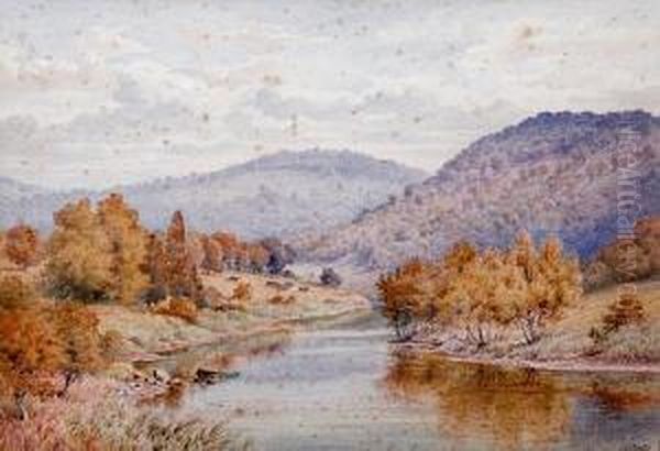 A Bend In The River Oil Painting by Frederick John Snell