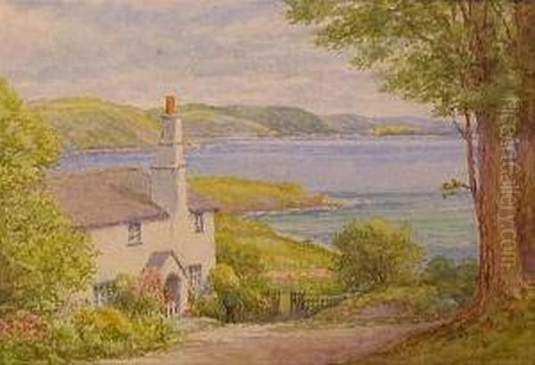 A Devoncoastline Oil Painting by Frederick John Snell