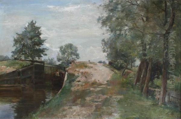 The Lock Oil Painting by James Herbert Snell