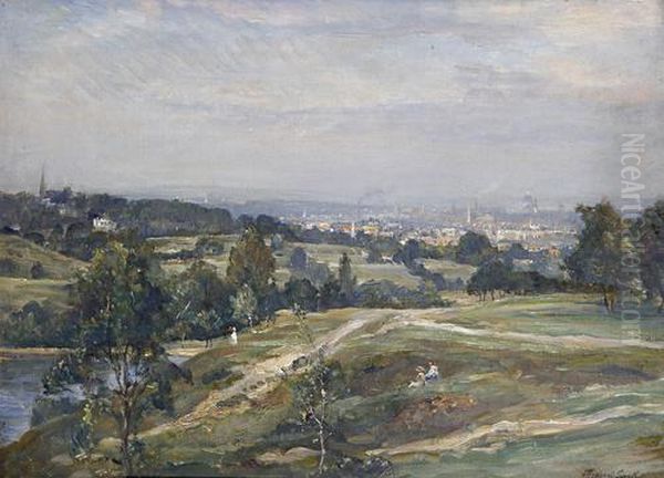 View From Vale Of Heath - Hampsteadheath Oil Painting by James Herbert Snell