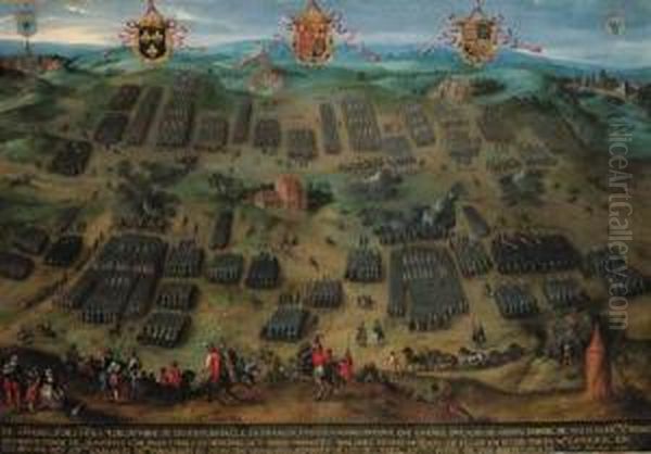 The Battle Of Moncontour, 30 October 1569 Oil Painting by Jan Snellinck