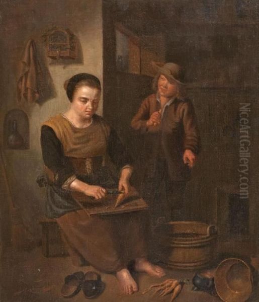 Kucheninterieur Mit Frau Und Kind Oil Painting by Pieter Snyers