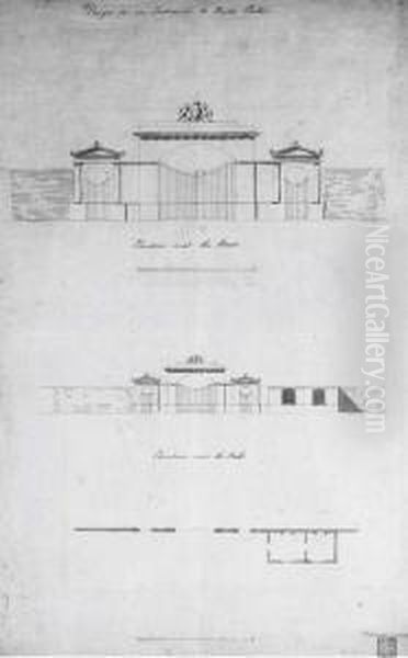 Design For An Entrance To Hyde Park Oil Painting by John, Sir Soane