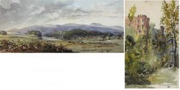 Four Views Of Buttevant, County Cork Oil Painting by John Sobieski Stolberg Stuart