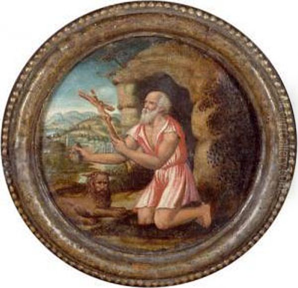 Hieronymus. Oil Painting by Sodoma