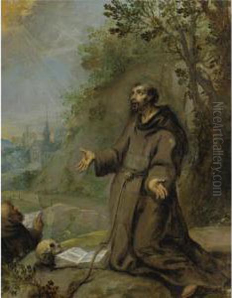 Saint Francis Oil Painting by Jan Soens