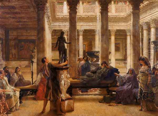 A Roman Art Lover Oil Painting by Sir Lawrence Alma-Tadema