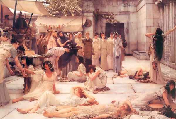 The Women Of Amphissa Oil Painting by Sir Lawrence Alma-Tadema