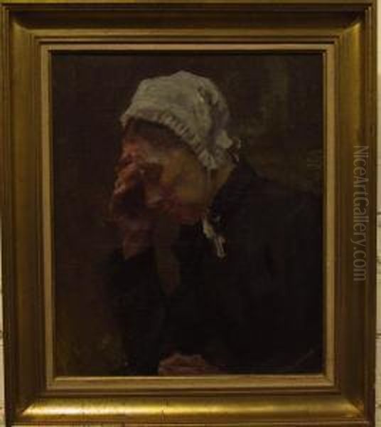 Treurende Vrouw Oil Painting by Albert Sohie