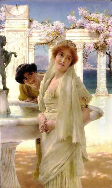 A Difference Of Opinion 1896 Oil Painting by Sir Lawrence Alma-Tadema