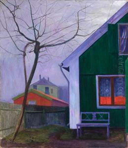 Gront Hus, Enerhaugen Oil Painting by Harald Sohlberg