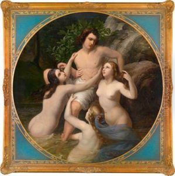 Der Raub Des Hylas Oil Painting by Carl Ferdinand Sohn