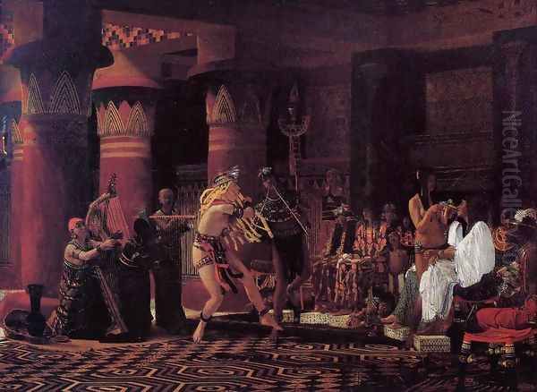 Pastimes in Ancient Egypt, 3,000 Years Ago Oil Painting by Sir Lawrence Alma-Tadema