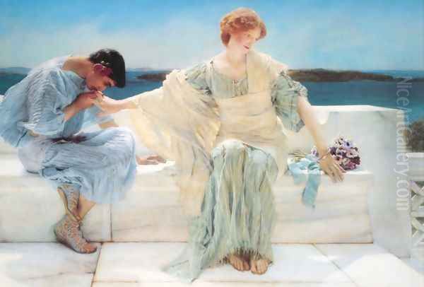 Ask Me No More, 1906 Oil Painting by Sir Lawrence Alma-Tadema