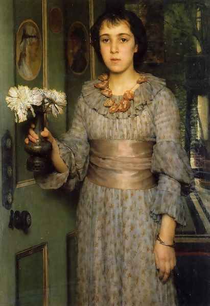 Anna Alma-Tadema Oil Painting by Sir Lawrence Alma-Tadema