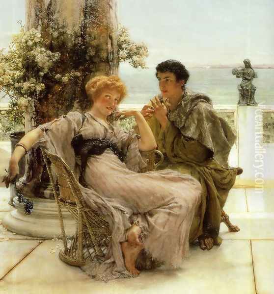 Courtship The Proposal Oil Painting by Sir Lawrence Alma-Tadema