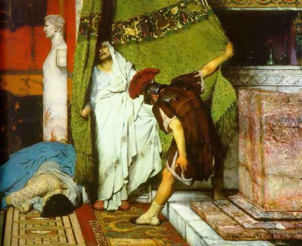 A Roman Emperor AD41 Detail I Oil Painting by Sir Lawrence Alma-Tadema