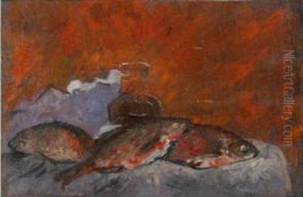 Still Life With Fish by Mikhail Ksenofontov. Sokolov