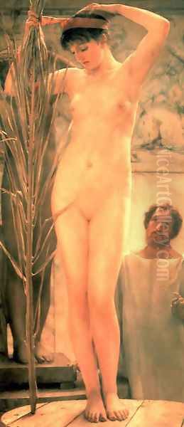 A Sculptor's Model (or Venus Esquilina) Oil Painting by Sir Lawrence Alma-Tadema