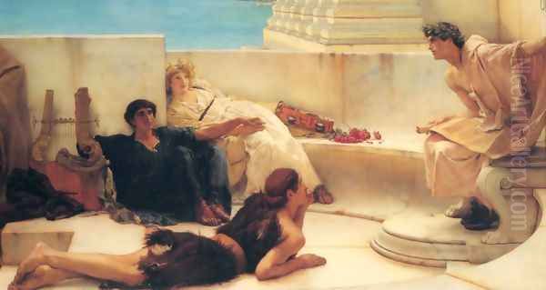 A Reading from Homer Oil Painting by Sir Lawrence Alma-Tadema