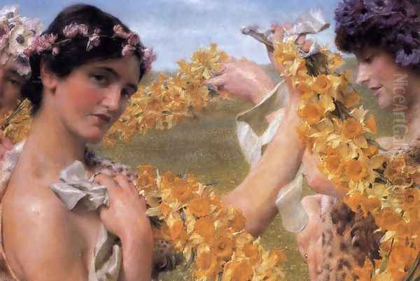 When Flowers Return Oil Painting by Sir Lawrence Alma-Tadema