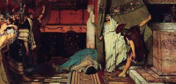 A Roman Emperor - Claudius Oil Painting by Sir Lawrence Alma-Tadema