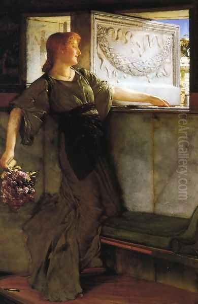 A Love Missle Oil Painting by Sir Lawrence Alma-Tadema