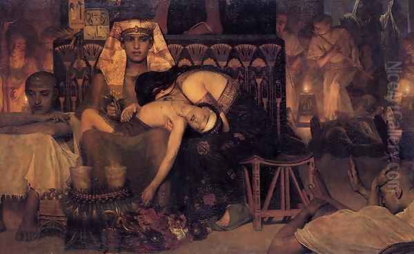 The Death of the First Born Oil Painting by Sir Lawrence Alma-Tadema