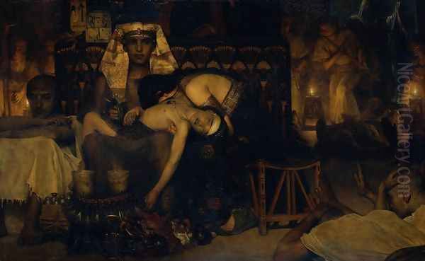 Death of the Pharaoh's Firstborn Son Oil Painting by Sir Lawrence Alma-Tadema