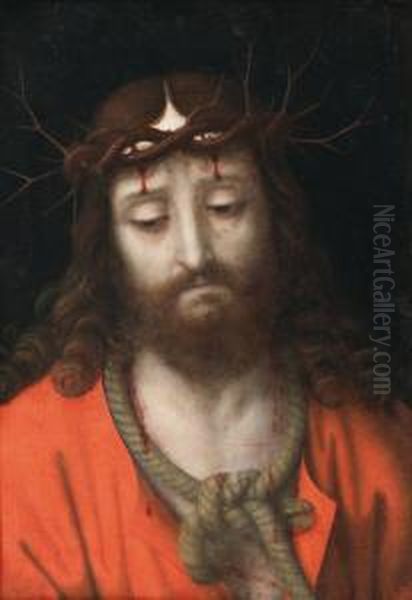 La Christ Aux Outrages Ou Ecce Homo Oil Painting by Andrea Solario