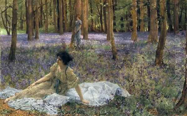 Bluebells Oil Painting by Sir Lawrence Alma-Tadema