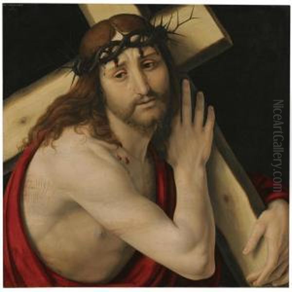 Christ Carrying The Cross Oil Painting by Andrea Solario